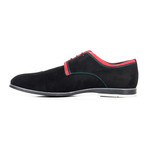 Contrast Piped Captoe Derby // Black + Red (Euro: 42)