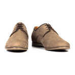 Contrast Piped Captoe Derby // Latte + Brown (Euro: 45)