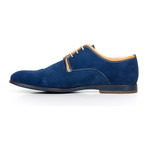 Contrast Piped Captoe Derby // Bright Blue + Brown (Euro: 45)