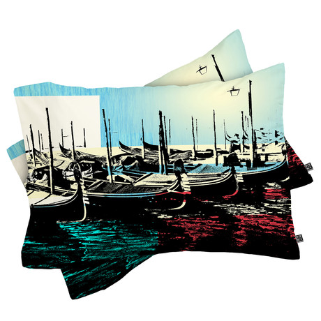 Venice Gondolas // Pillow Case // Set of 2