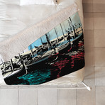Venice Gondolas // Fleece Throw Blanket (Medium)