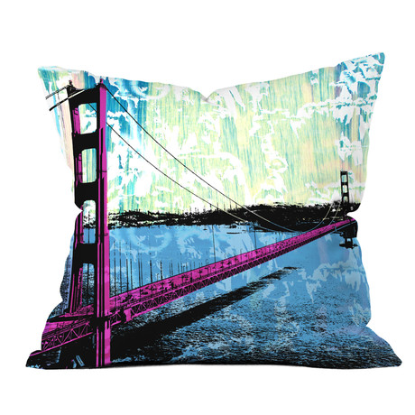 Golden Gate // Throw Pillow (18"L x 18"W)