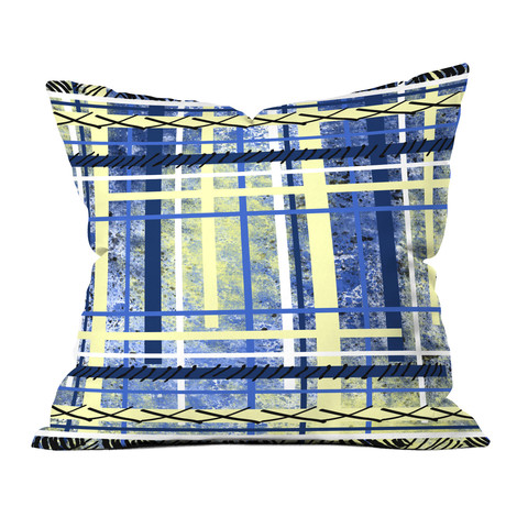 Blue and Yellow Obsession // Throw Pillow (18"L x 18"W)