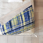 Blue and Yellow Obsession // Fleece Throw Blanket (Medium)