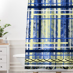 Blue and Yellow Obsession // Shower Curtain