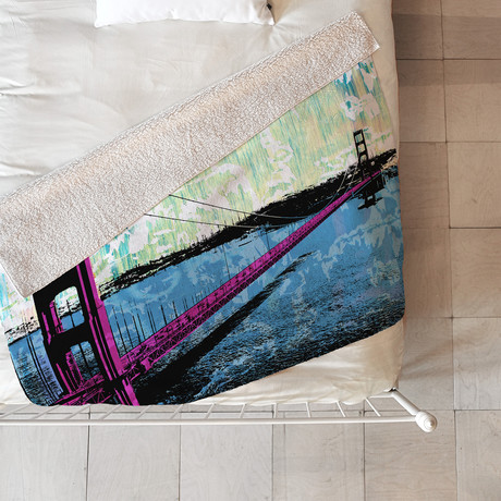 Golden Gate // Fleece Throw Blanket (Medium)