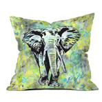 The Tough Elephant // Throw Pillow (18"L x 18"W)