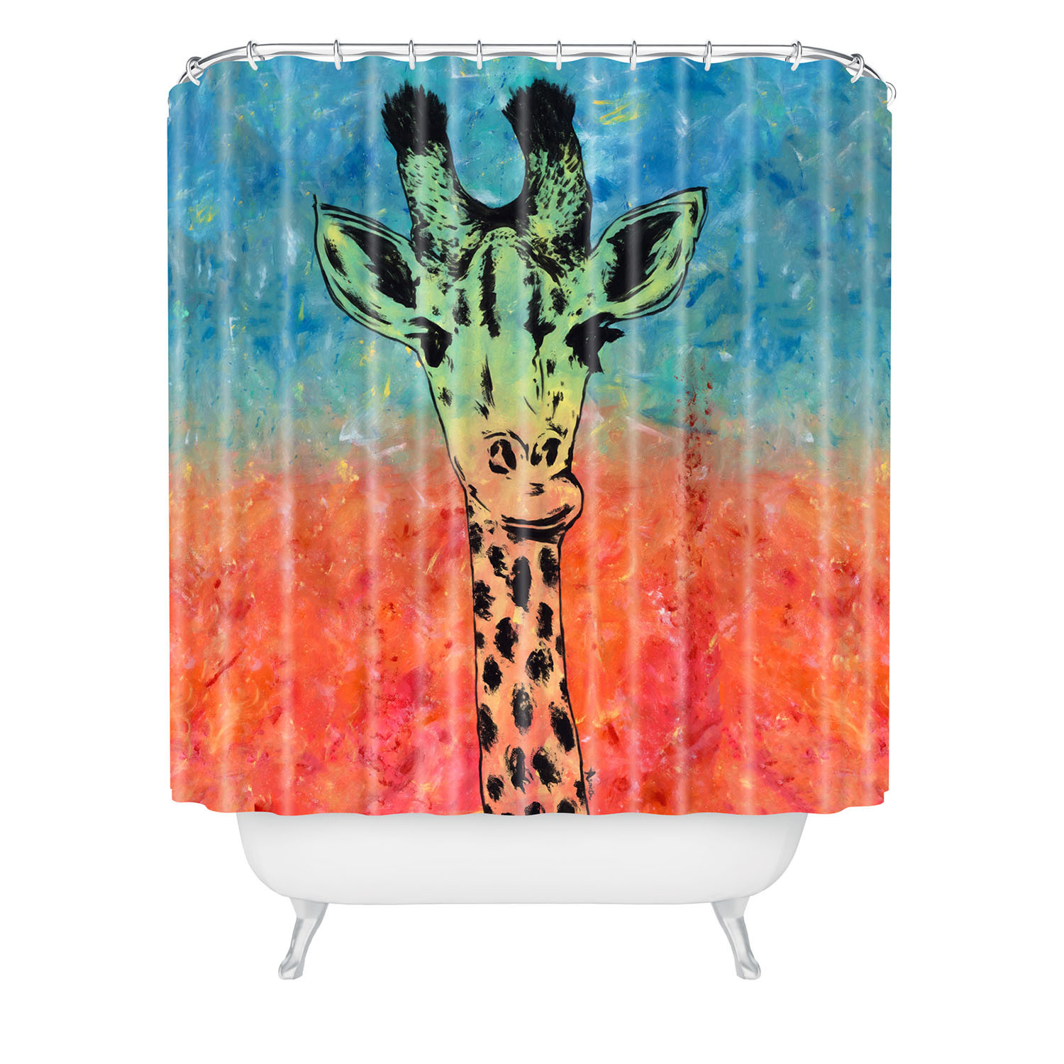 Universal Giraffe Shower Curtain Amy Smith For Deny Design