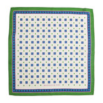 Summer Pocket Square // Green + Blue