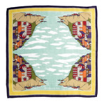 Positano Pocket Square // Sea Blue + Yellow