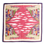 Positano Pocket Square // Red + Purple