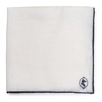 Shoestring Linen Pocket Scarf // Navy