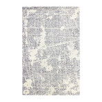 Tess // Ivory/Grey Wool + Viscose Rug (8'6"L x 5'6"W)