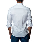 Solid Woven Button-Up // White (2XL)