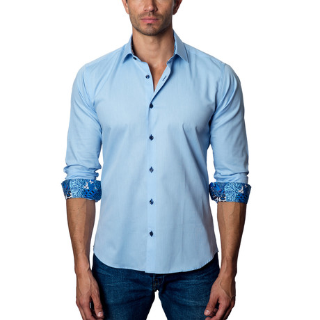 Pique Woven Button-Up // Light Blue Pique (S)