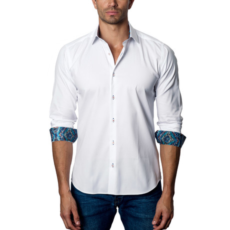 Classic Woven Button-Up // White (S)