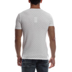 Textured V-Neck Shirt // White (L)