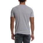 Short-Sleeve Striped Shirt // White (L)