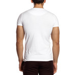 Solid V-Neck Shirt // White (M)
