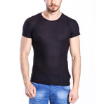 Solid Thin T-Shirt // Black (2XL)