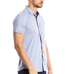 Short-Sleeve Button Up // Blue (XL)