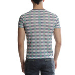 Cross-Stripe T-Shirt // Green (XL)