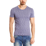 Textured T-Shirt // Navy (XL)