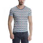 Cross-Stripe T-Shirt // Green (2XL)