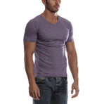 Textured T-Shirt // Purple (M)