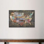 USA Map I (26"W x 18"H x 0.75"D)