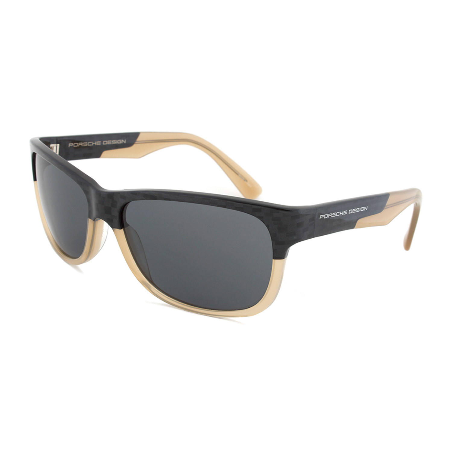 Porsche Sunglasses // Carbon Sand Frame + Grey Lens (Size: 58mm ...