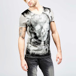 Solarized Skull Tee // Dark Grey (M)