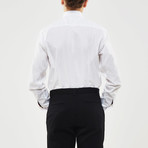 Contrast Trimmed Placket Slim Fit Shirt // White (L)