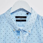 Mini Dot Slim Fit Shirt // Blue + Black (2XL)