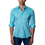 Circle Woven Button-Up // Light Blue (XL)