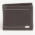 Samuel Contrast Stitch Wallet // Brown