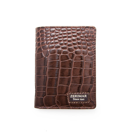 Miguel Croc Wallet // Brown