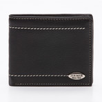 Samuel Contrast Stitch Wallet // Black