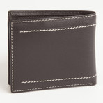 Samuel Contrast Stitch Wallet // Brown