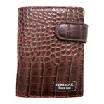 Emiliano Croc Wallet // Brown