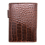 Emiliano Croc Wallet // Brown