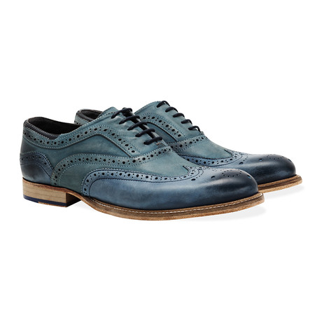 Harwood Wing Tip Brogue Oxford // Petrol Blue (UK: 6)