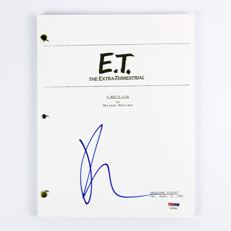 Framed Autographed Script // E.T.