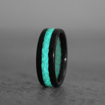 Apollo Carbon Fiber Ring // Azure (Size 7)