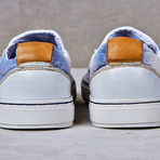 Soumei Slip-On Sneaker // White + Sky Blue (Euro: 40)