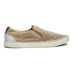 Soumei Perforated Suede Perforated Slip-On // Gravel (Euro: 40)