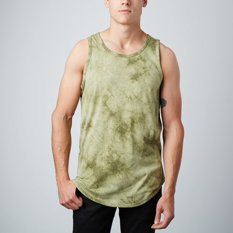 Tie-Dye CB Tall Tank // Olive (S)