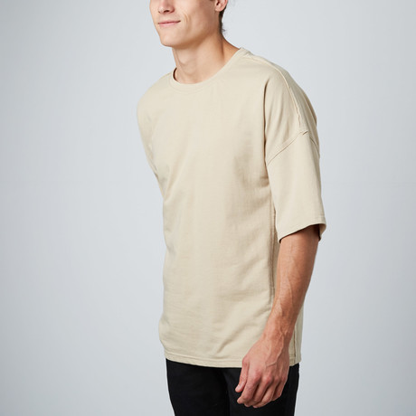 Oversized Drop Shoulder Tee // Khaki (S)