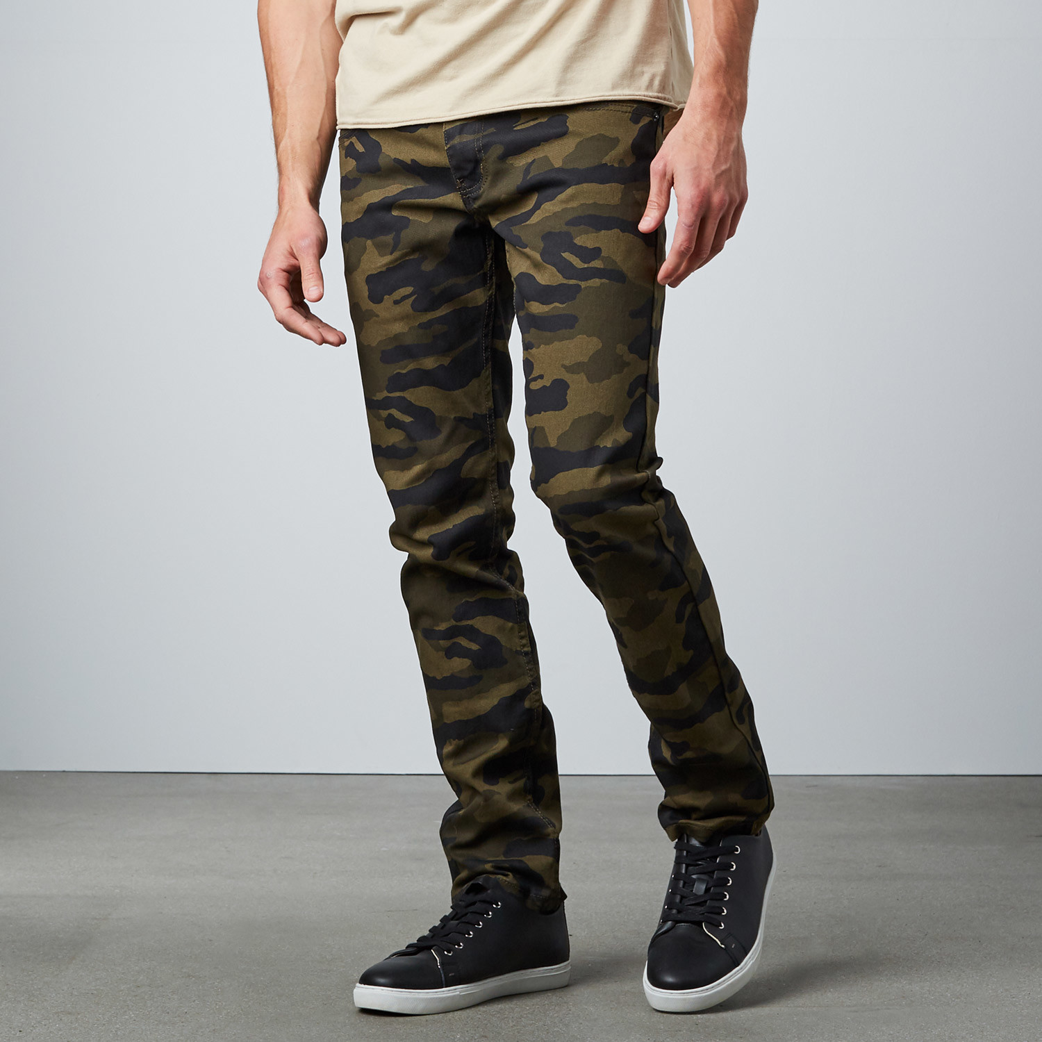 Camo Skinny Jeans // Olive (30WX32L) - Clearance: Clothes Make The Man ...