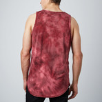 Tie-Dye CB Tall Tank // Burgundy (M)